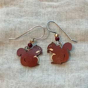 Sterling Silver Squirrel Earrings 🐿️